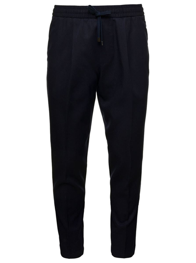 Jacob Cohen Gray Corduroy Carrot Trousers Slim Fit In Blue