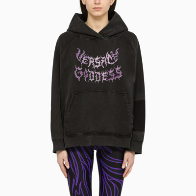 Versace Woman Sweatshirt Steel Grey Size 6 Cotton