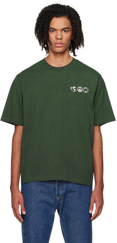 Museum Of Peace And Quiet Green Slow Living T-shirt In Forest