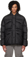 RAINS BLACK HARBIN PUFFER JACKET