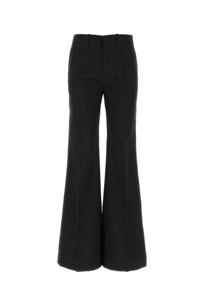 Chloé Wool And Silk-blend Cady Flared Pants In Black
