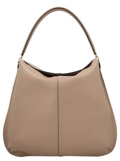 Tod's Leather Shoulder Bag In Blush Pink