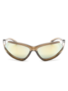 BALENCIAGA BROWN SIDE XPANDER CAT-EYE SUNGLASSES