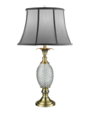 DALE TIFFANY DALE TIFFANY BRASS PINEAPPLE 24% LEAD CRYSTAL TABLE LAMP