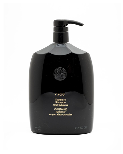 Oribe 33.8oz Signature Shampoo Liter With Pump In White