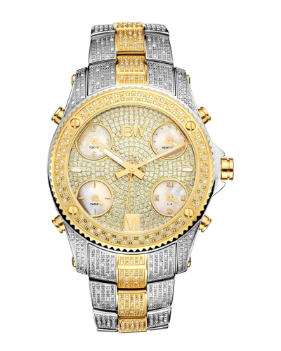 Jbw Men's Jet Setter Diamond & Crystal Watch