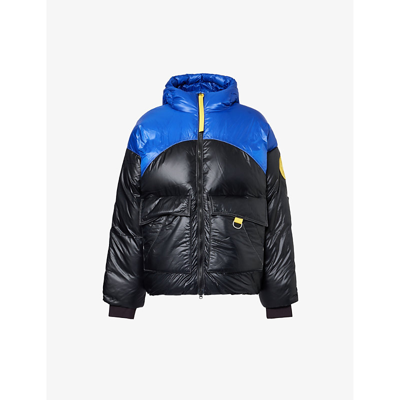 Canada Goose Logo-patch Padded Jacket In True Black