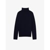Reiss Mens Navy Skipton Slim-fit Wool Jumper