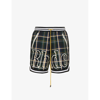 Rhude Multicolor Check Shorts In Multi Green