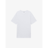 Reiss Mens White Holt Short-sleeve Stretch-jersey T-shirt
