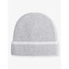 Reiss Hattie - Grey/ecru Hattie Wool Ribbed Beanie Hat, One