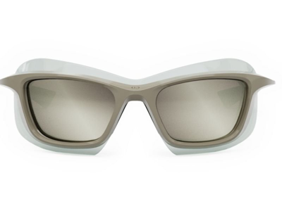 Dior Eyewear Rectangular Frame Sunglasses In Beige