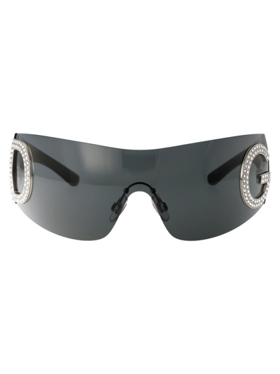Dolce & Gabbana Eyewear Shield Frame Sunglasses In Black
