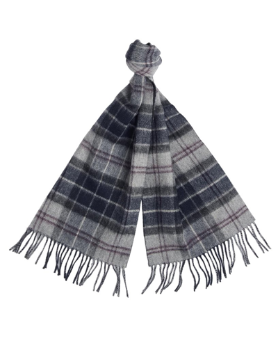 Barbour Check Pattern Fringed Edge Scarf In Multi