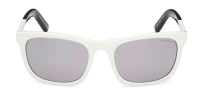 Moncler Eyewear Rectangular Frame Sunglasses In White