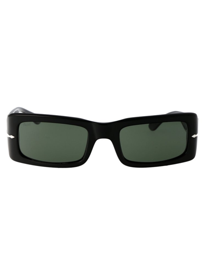 Persol Francis Rectangle Frame Sunglasses In Black