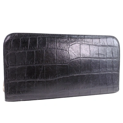Pre-owned Saint Laurent Black Leather Wallet  ()