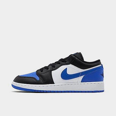 Nike Big Kids' Air Jordan Retro 1 Low Casual Shoes In White/royal Blue/black/white/black