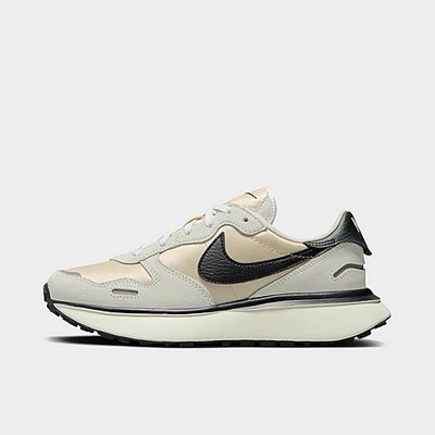 Nike Women's Phoenix Waffle Casual Shoes In Summit White/black/sanddrift/sail