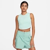 Nike Sportswear Essential Rib Crop Tank In Jade Ice/sail 