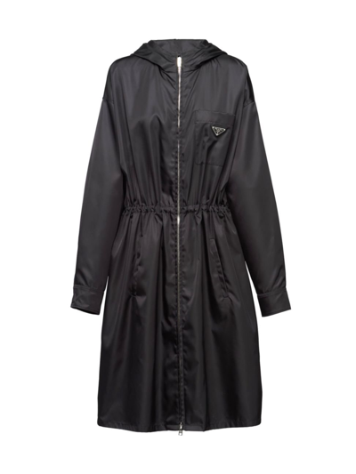 Prada Women's Re-nylon Raincoat In Black