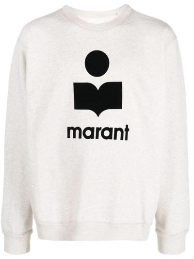 Isabel Marant Logo Patch Sweatshirt In Neutrals