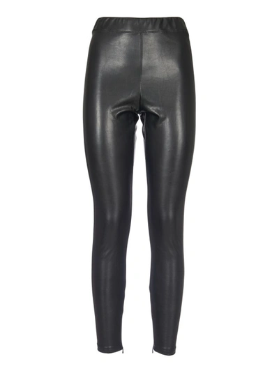 Michael Kors Vegan Leather Leggings In Black