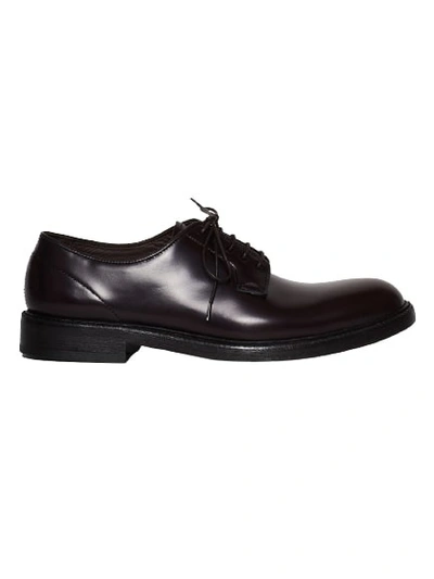 Green George Shoe Tied To Bordeaux Derby In Black