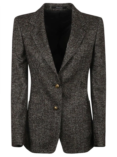 Tagliatore Single-breasted Blazer In Black