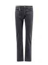 Incotex Stretch Cotton Trouser With Back Suede Logo Patch In Black