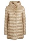 Herno Cleofe Medium Quilted Nylon Down Jacket In Brown