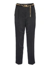 Michael Kors Chain Belt Pants In Black
