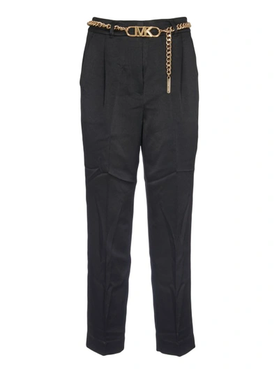 MICHAEL KORS BLACK TROUSERS WITH PENCE