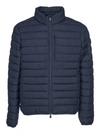 Save The Duck Logo Patch Zip Up Jacket In Blue