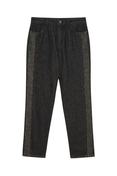 Patrizia Pepe Satin Cotton Slim-fit Trousers In Black