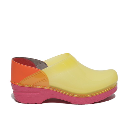 Dansko Women's Professional Clog In Yellow Translucent In Multicolor