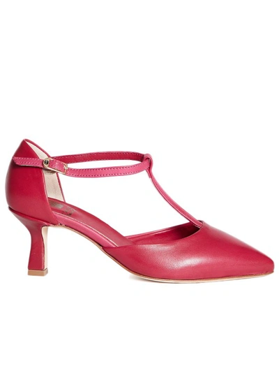 L'arianna Decollete With Fuchsia Leather Strap In Pink