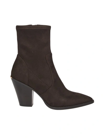 Michael Kors Dover Heeled Boots In Brown