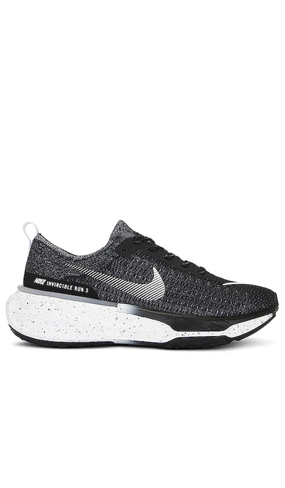 Nike Zoomx Invincible 3 Flyknit Running Sneakers In Black