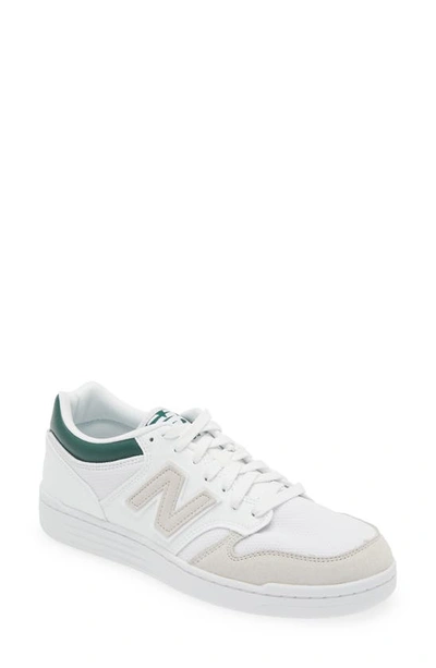 New Balance 480 Sneakers In White/ Night Watch Green