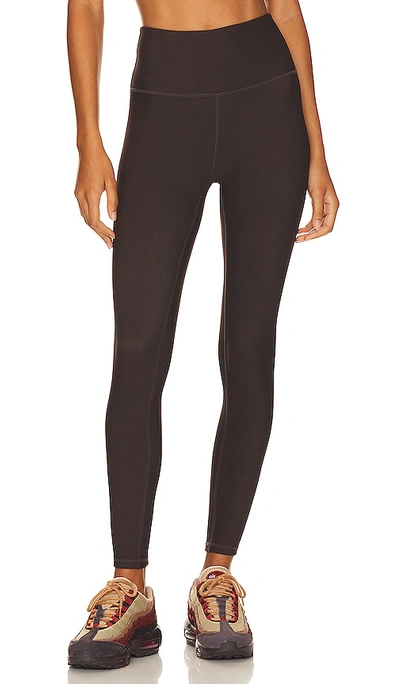 Varley Let's Move Rib High Legging In Chocolate