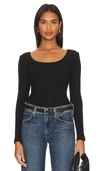 Citizens Of Humanity Juni Ribbed Stretch-jersey Top In Black
