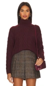AUTUMN CASHMERE CROPPED CABLE MOCK NECK