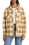 Thread & Supply Bufflalo Check Shacket In Camel