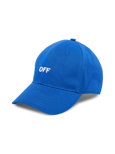Off-white Off Stamp Drill Baseball Cap In Dark Blue