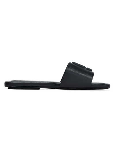 Marc Jacobs The J Marc Leather Slides In Black