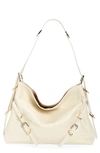 Givenchy Off-white Medium Voyou Bag In 105 Ivory