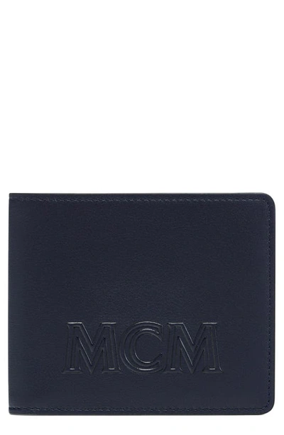 Mcm Small Aren Leather Bifold Wallet In Black