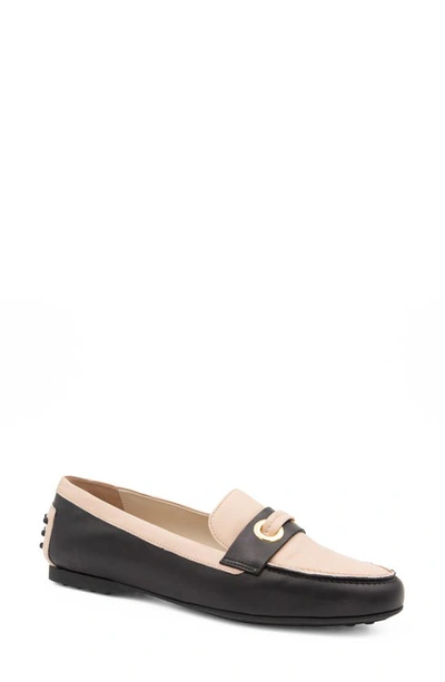 Amalfi By Rangoni Delfino Flat In Black Piuma Lux Fard Parm