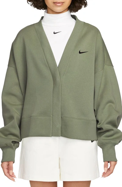 Nike Women's  Sportswear Phoenix Fleece Over-oversized Cardigan In Green